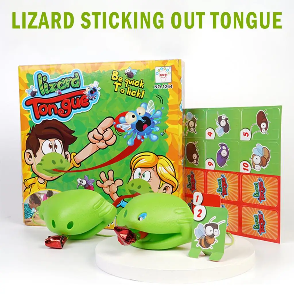 Greedy Chameleon Game Lizard Spit Tongue Toys Children Interactive Funny Family Party Novelty and funny toys | Игрушки и хобби
