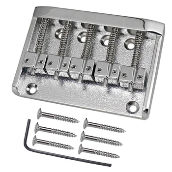 

5 Strings Saddle Bridge Fixed Tailpiece for Electric Guitar Bass Strings Musical Stringed Instruments Guitar Parts Accessories