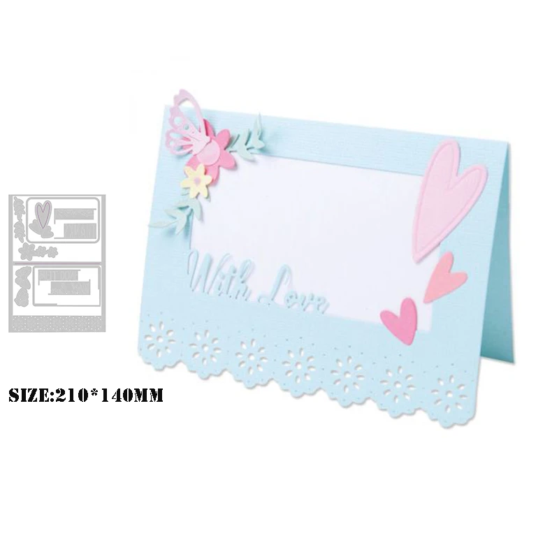 

New Metal Cutting Dies for 2021 DIY Scrapbooking Photo Album Postcard Lace Frame Card Making Mold Stencils Paper Craft