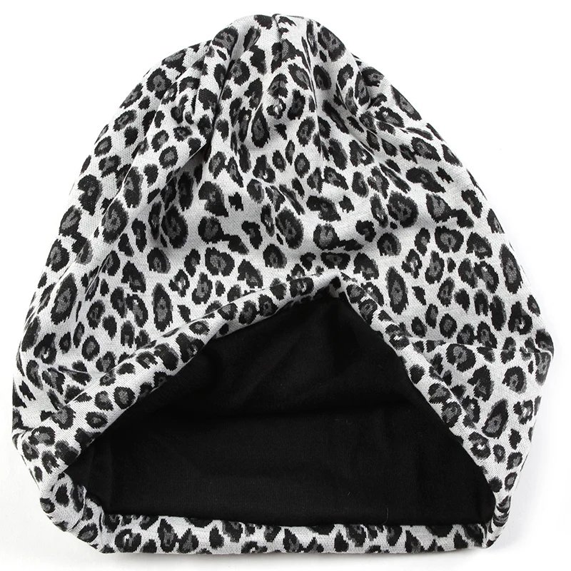 

Unisex Leopard Print Beanie Hat Women Men Autumn Winter Soft Warm Cap Fashion Baggy Slouchy Outdoor Beanies Skullies Bonnet