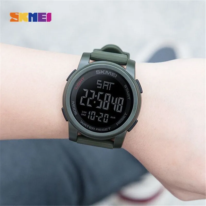 SKMEI Brand Fashion Mens Watches LED Digital Shockproof Waterproof Alarm Chrono Countdown Sports Wristwatches Relogio Masculino 