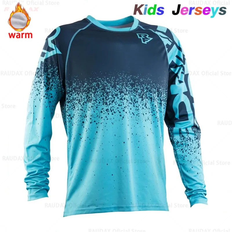 Kids Warm Fleece Long Sleeve Cycling Jerseys