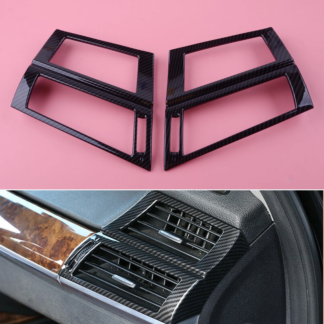 

DWCX 2pcs Dashboard Side Air Conditioning Vent Outlet Cover Frame Trim Fit For BMW X5 E70 X6 E71 2008 2009 2010 2011 2012 2013