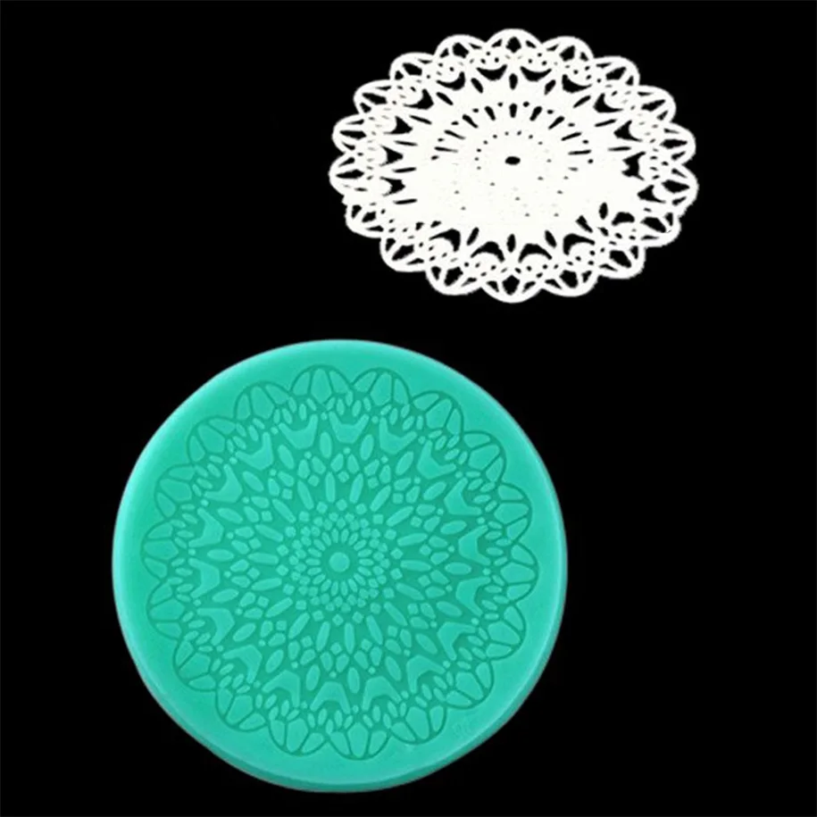 Инструменты для украшения торта круглая силиконовая форма в форме кружева набор