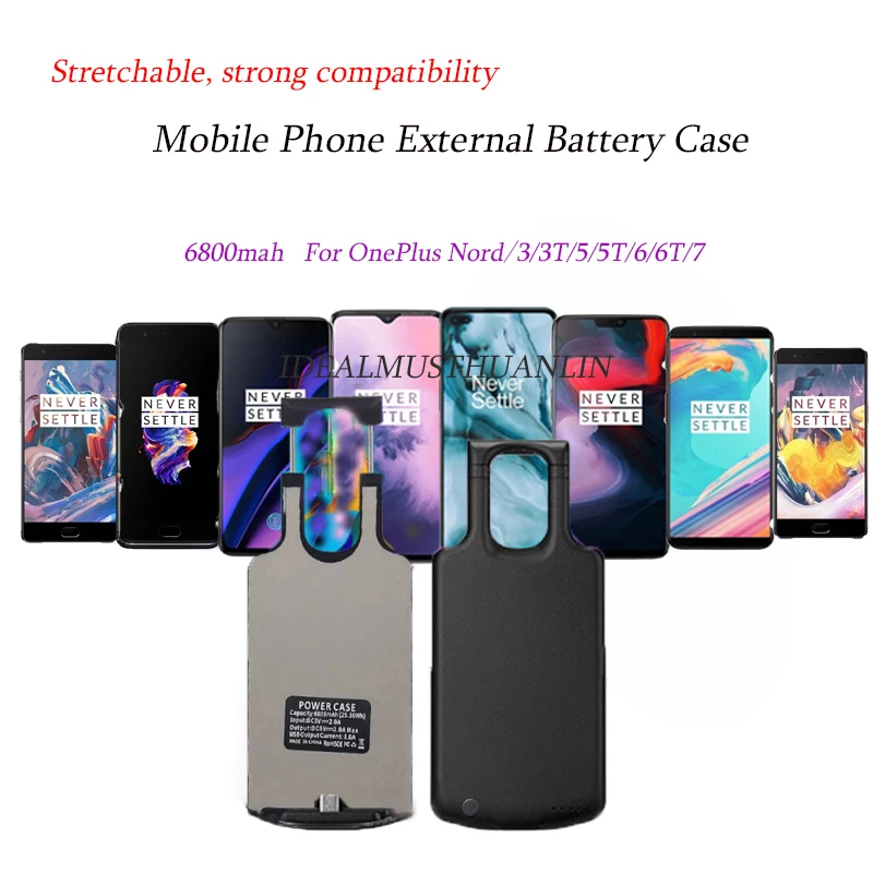 Power bank 6800mAh Charging Power Cases Type C For OnePlus 3/3T/5/5T/6
