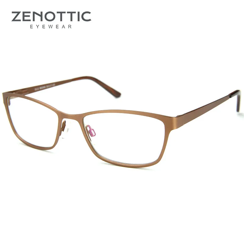 

ZENOTTIC Brand Metal Glasses Frame Women Square Optical Eyeglasses Fashion Myopia Prescription Glasses Frame BT8018