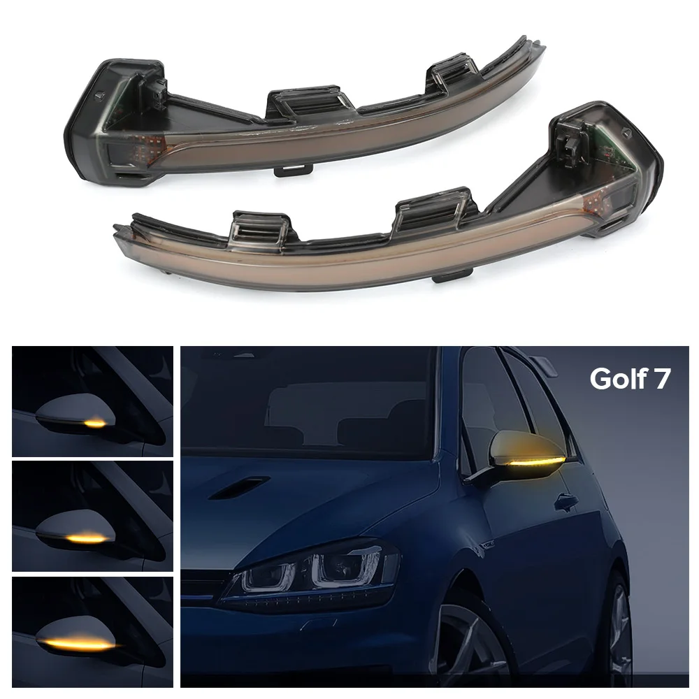 2 шт. динамический мигалка светодиодный указатель Поворота Боковой индикатор для зеркала для VW Golf 7 Golf MK7 7,5 GTI R Sportsvan Touran L II