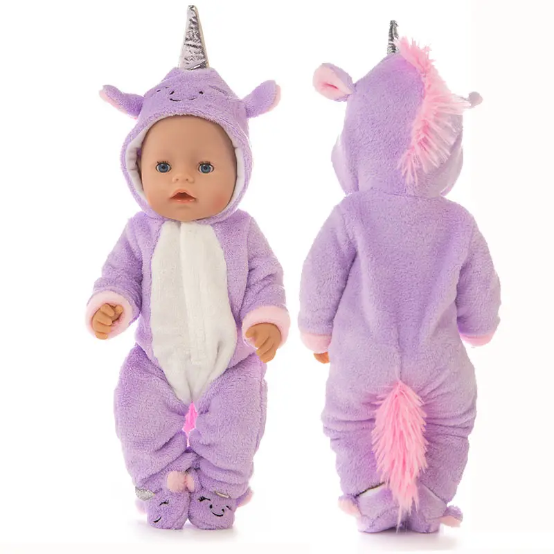 Suit+Shoes Dolls Outfit For 17 inch 43cm Baby Doll Cute Jumpers Rompers Doll Clothes 4
