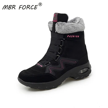 

MBR FORCE Warm Autumn and winter cotton shoes women ladies non-slip middle-aged walking travel shoes plus velvet mother leisure
