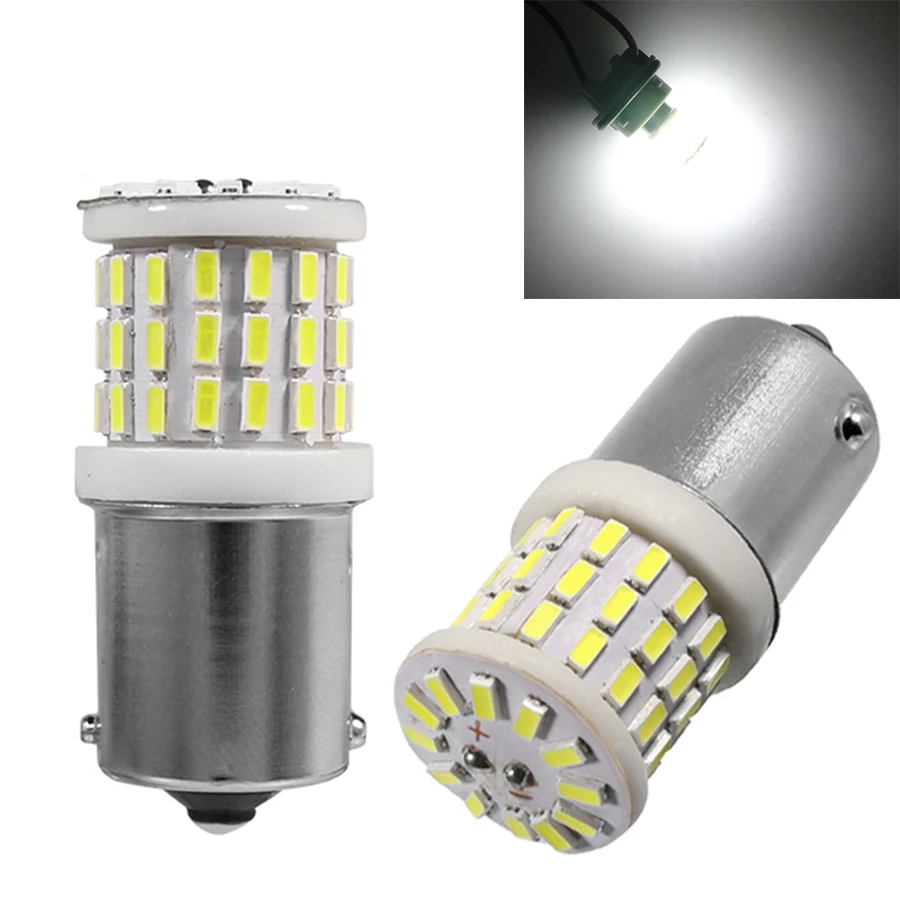 NHAUTP 2 шт. Керамика 1156 P21W светодиодный G18 BA15S 3014 57-SMD автомобиля Фары заднего хода R10