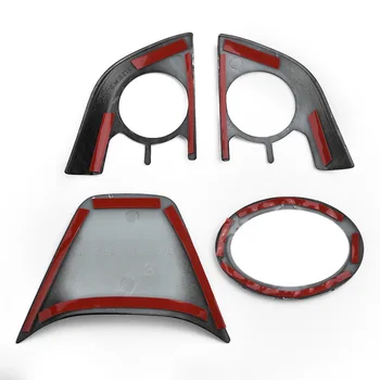 

Carbon Fiber Style Steering Wheel Cover Decor Frame Trim Sticker Black
