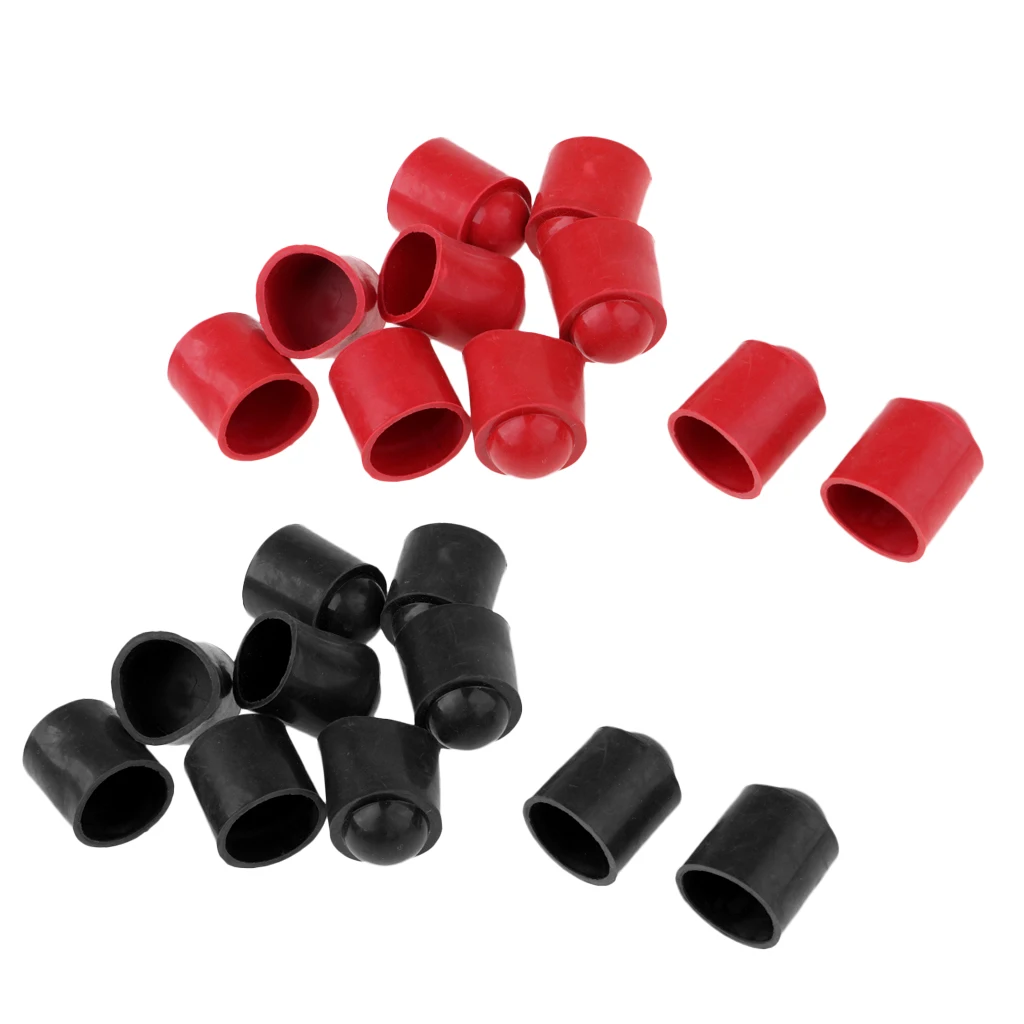 10 Count Pool Cue Tip Cover Protective Cap Billiard Stick Rubber Protector Cues Accessories