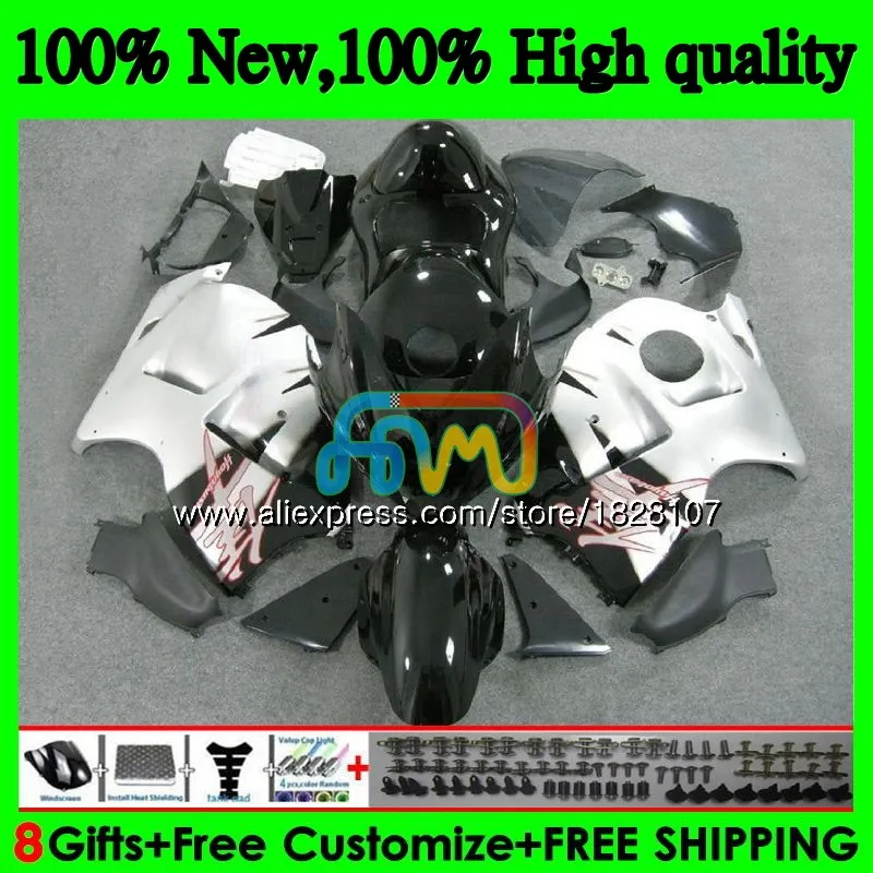 GSXR-1300 для SUZUKI Hayabusa GSXR1300 96 02 03 04 05 06 07 49BS. 109 GSXR черный белый 1300 2002 2003 2004 2005 2006 2007 обтекатель - Цвет: No. 1