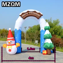 Надувная Рождественская АРКА надувной navidad с рождественской елкой и снеговиком вход для рождественских игрушек