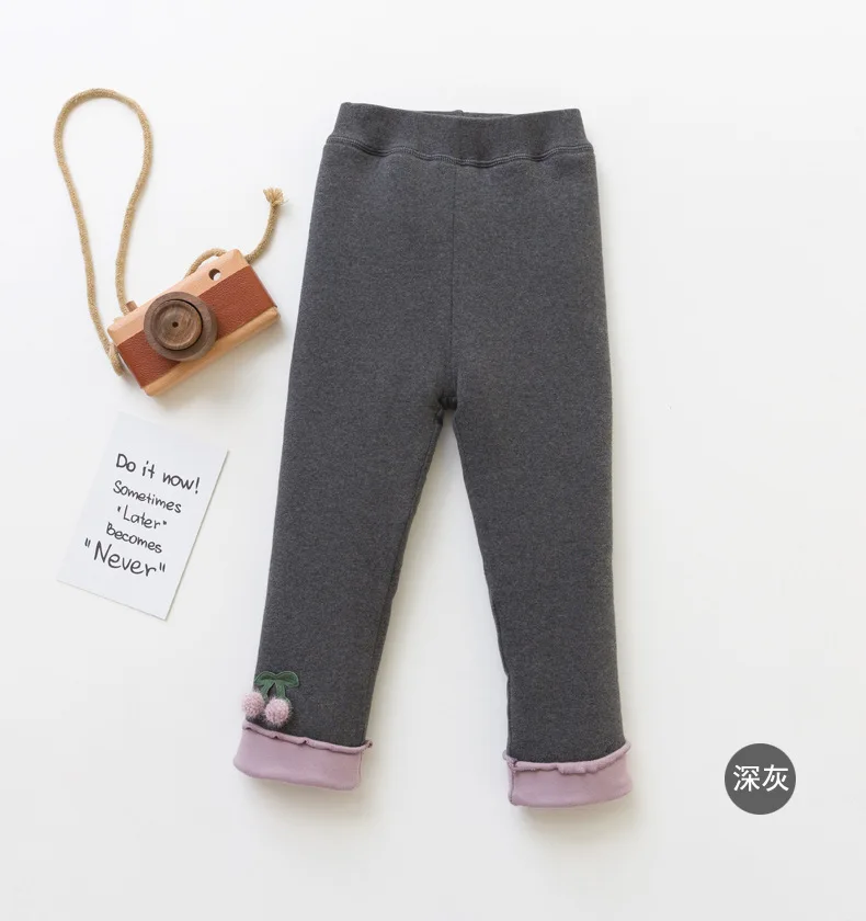 Children's Winter Cotton Pants Deep Winter Children Very Thick Warm Pants Boys and Girls Three Layers Leggings for-30 Degree - Цвет: grey