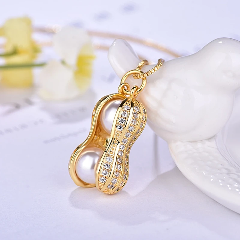 Ataullah ожерелье из пресноводного жемчуга с подвеской в виде арахиса, 925 пробы Серебряное ожерелье, модное жемчужное ювелирное изделие, Новинка для женщин NW099