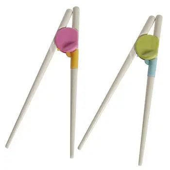 

1 Pair Baby Chopsticks Safe Non Toxic Infant Toddler Feeding Training Kids Children Dishes Helper Silicone ABS Food Learning Use