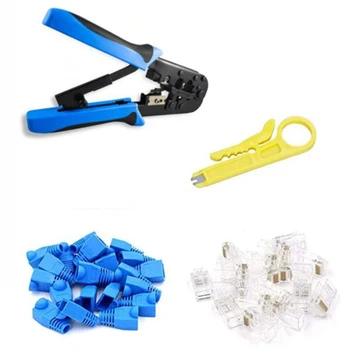 

FUNN-RJ45 Crimp Tool Cat5 Cat5E Cat6 Crimping Tool 6P/8P Crimp Cut and Strip Tool Network Cable Crimp Tool