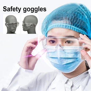 

Clear Transparent Safety Goggles Eyes Shield Protective Glasses Anti Infection Splash Hogard