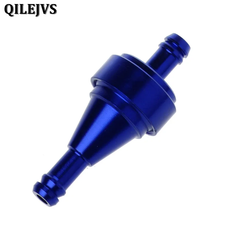 Универсальный 6 мм бензиновое топливо фильтр очиститель для мотоцикла питбайк ATV масляные фильтры 5 цветов - Цвет: Синий