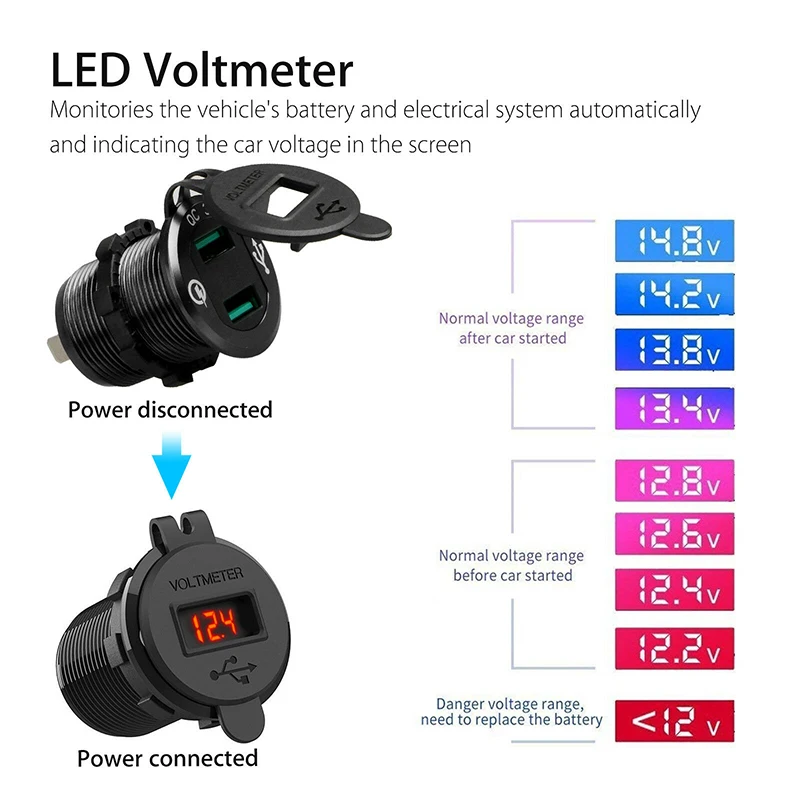 12V~ автомобильный прикуриватель с двумя usb-разъемами, зарядное устройство, розетка-разделитель, адаптер питания
