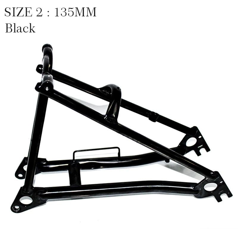 Black Frame 135mm TWTOPSE, титановая Велосипедная вилка для Brompton, складная велосипедная передняя вилка, задняя Треугольная рама 1& 1/", легкая 16", размер, часть - Цвет: Black Frame 135mm