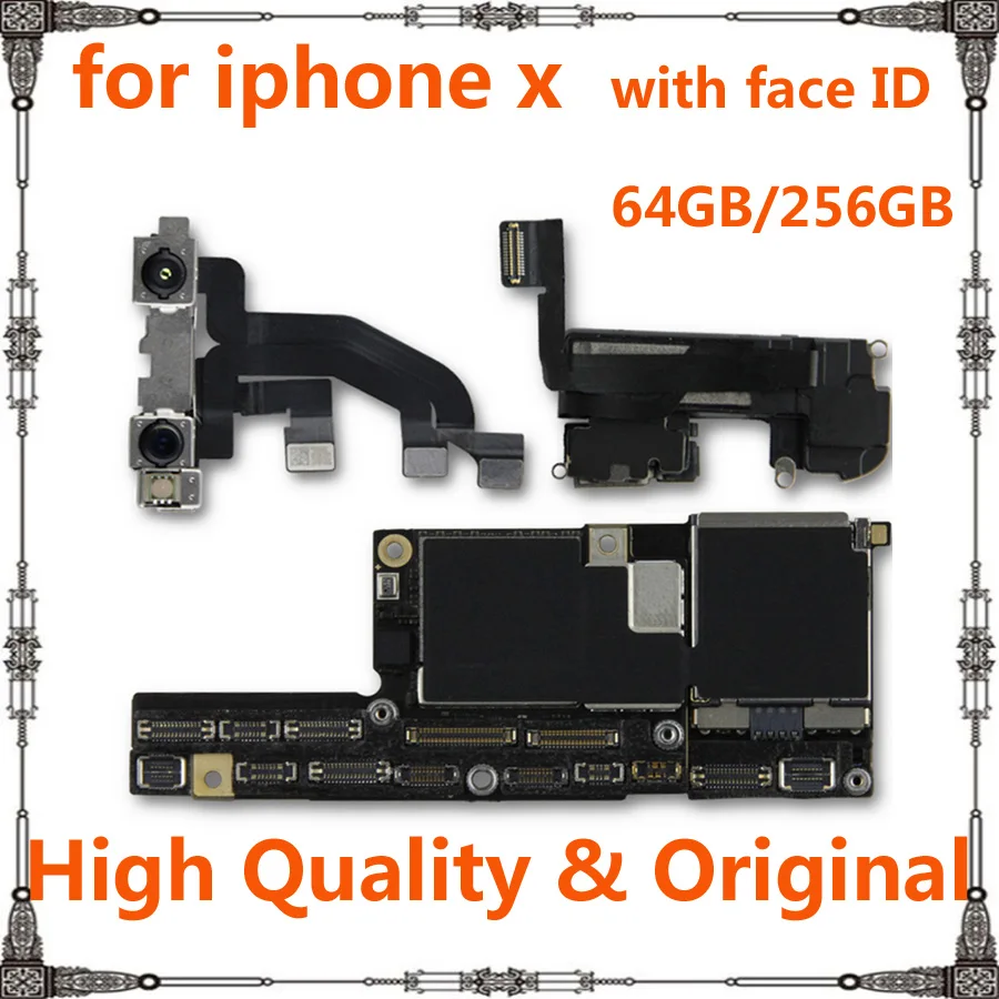 Чистая icloud 100% оригинальная материнская плата для iphone X 64 Гб 258 ГБ разблокированная