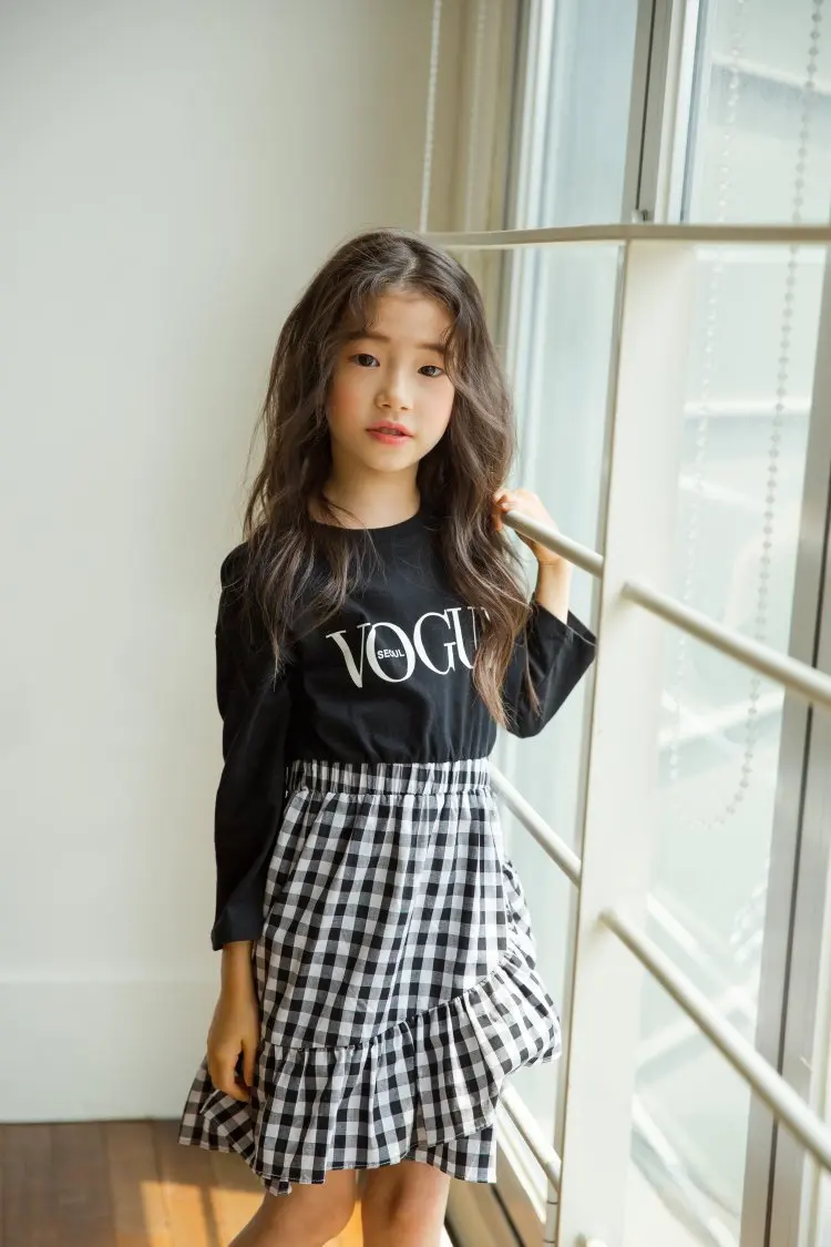 

Parent-child Matching Outfit Autumn Clothing New Style Long-sleeved Dress 2018 Autumn Childrenswear Big Virgin Pure Cotton Joint