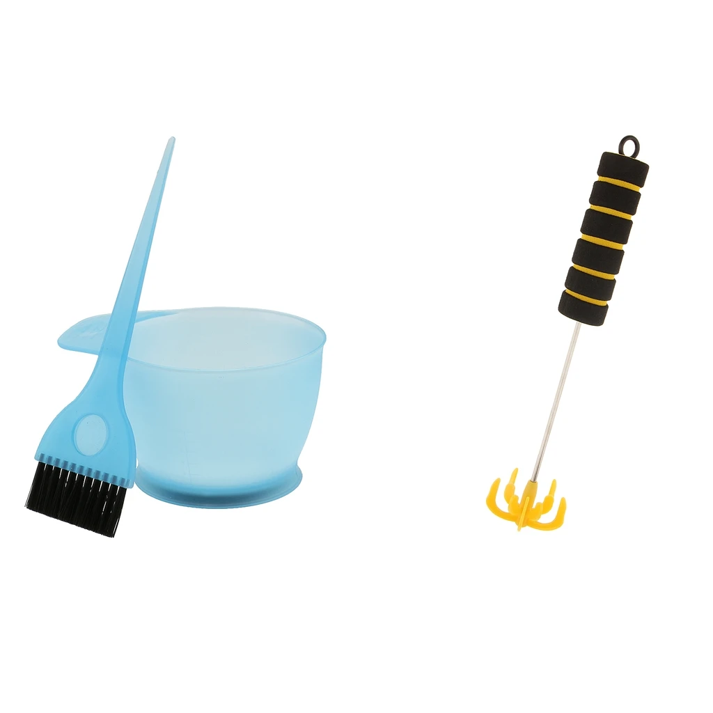 Hair Color Bowl Brush Stirrer Set Hairdressing Highlighting Lowlight Tool