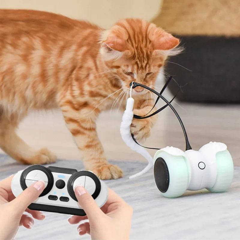 Pet Electric Smart Balance Led Luminous Remote Control Car Funny Cat Toy Gray Feather Smart Robot Interactive Cat Toys Pet Electric Smart Balance Led Luminous Remote Control Car Funny Cat Toy Gray Feather Smart Robot Interactive Cat Toys