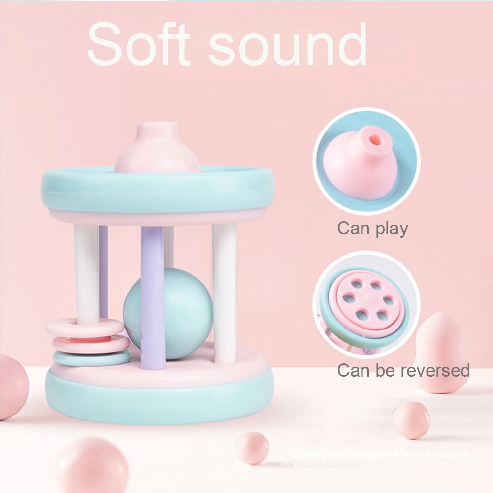 Grab Baby Rattles Set Gift Kit Grasping Toy Bath Infant Teether Newborn Non-toxic Boiled Disinfection Sensory Spin Shaking Bell