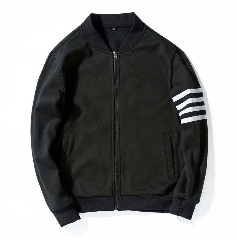 

Brand Mens Fashion Striped Sweatshirts Autumn Zipper Jackets Male Quality Winter Casual Hoodies New Solid Cotton Sweatshirt Men
