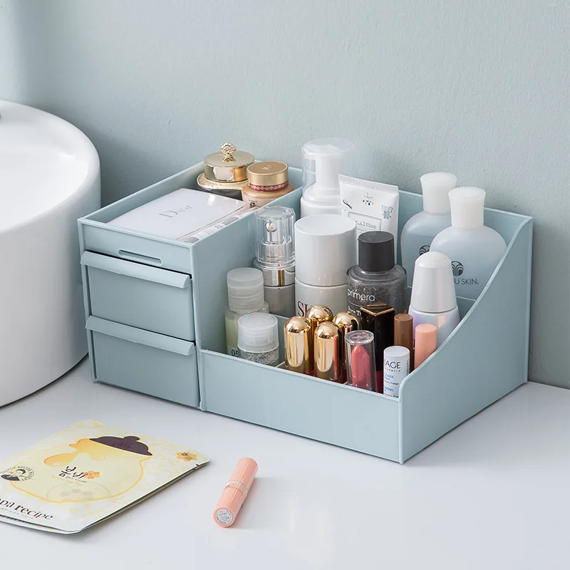 

Desktop Cosmetics Accept Box Drawer Type Plastic Tuba Jewelry Storage Arrangement Box Accept Luggage Carrier