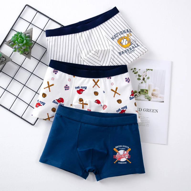 3 шт./комплект хлопковые трусы боксеры для мальчиков|Нижнее белье| |