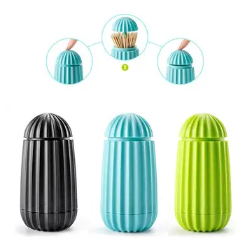 

Personality Push Type Automatic Pop-up Toothpick Box Cotton Swab Barrel Home Toothpick Dispenser Hand Pressure Toothpick Jar
