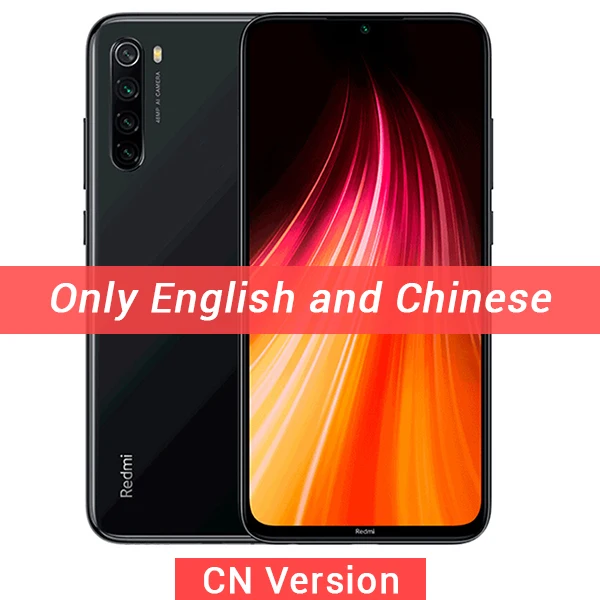 CN ROM Black Мобильный телефон Xiaomi Redmi Note 8 с глобальной прошивкой, 4 Гб ОЗУ, 64 Гб ПЗУ, Восьмиядерный процессор Snapdragon 665, камера заднего вида 48 МП, 6,3 дюйма, 4000 мАч - Цвет: CN ROM Black