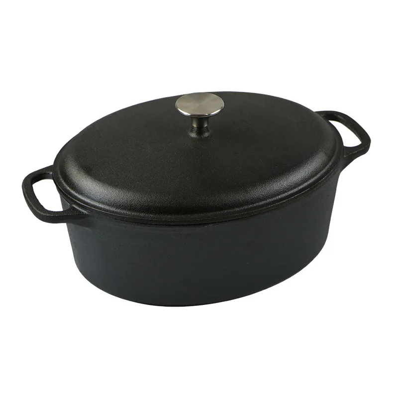 

Sell Oval Cast Iron Boiler Thick Pig Iron Stewing Pot Porcelain Enamels Cookware Non-Paintcoat Non-stick Pot