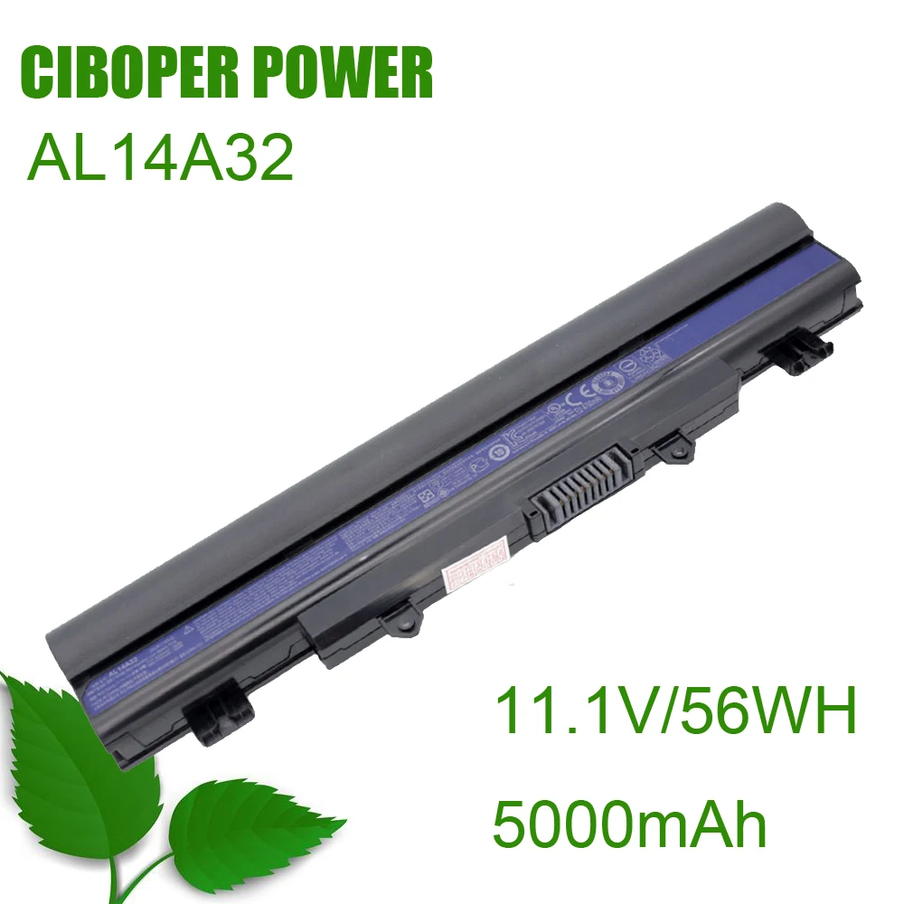 

Genuine CP Laptop Battery AL14A32 5000mAh56WH For E1-571 E1-571G E5-421 E5-471 E5-511 E5-571 E5-571P E5-551 E5-521 V3-472 V3-572