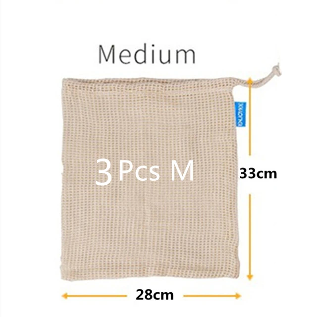 Eco-Friendly Reusable Cotton Mesh Produce Bags