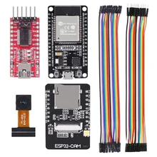 Esp32 cam placa de desenvolvimento wi fi + ESP-32S placa desenvolvimento ft232rl ftdi + jumper fio para arduino raspberry pi esp32 câmera