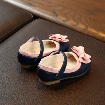 

Autumn Baby Girl Children Shoes Breathable Bowknot Anti-Slip Casual Sneakers Toddler Soft Soled Walking Shoes