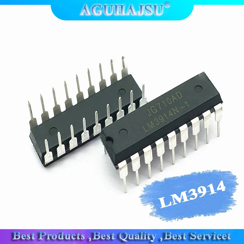 10pcs LM3914N 1 LM3914N LM3914 DIP 18 LED Dot/Bar Display Dvr Lighting ...
