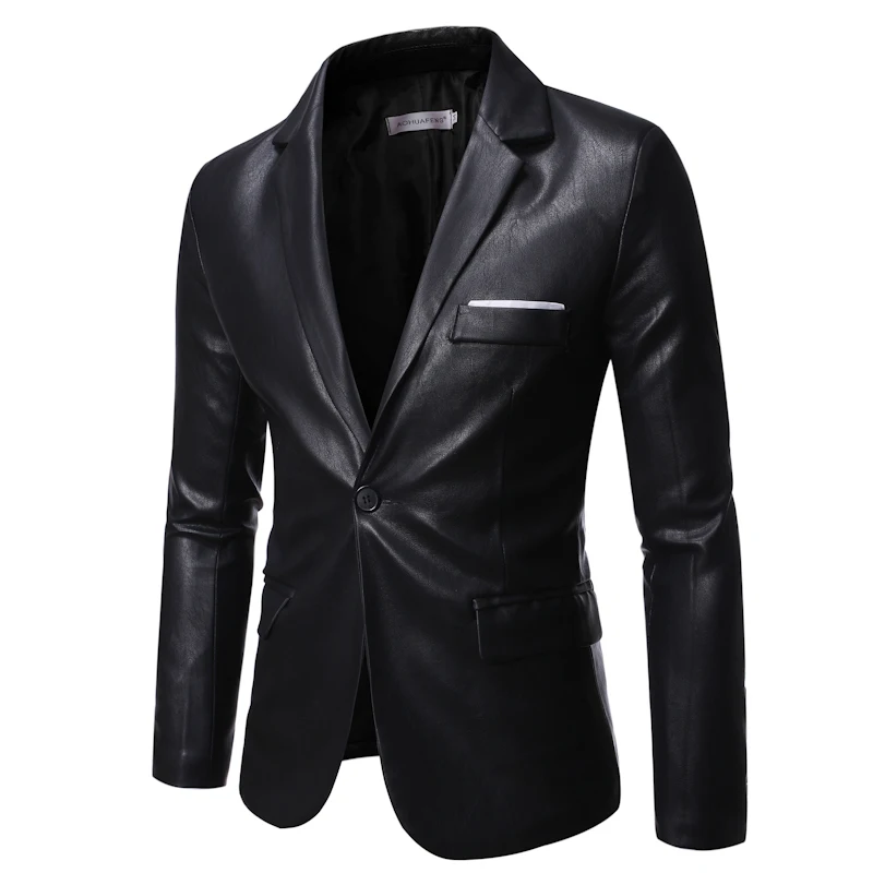 2023 Veste En Cuir PU Surdimensionnee Pour Homme Nouvelle Collection Automne/Male Slim fit Fashion Casual Leather Jacket S-6XL