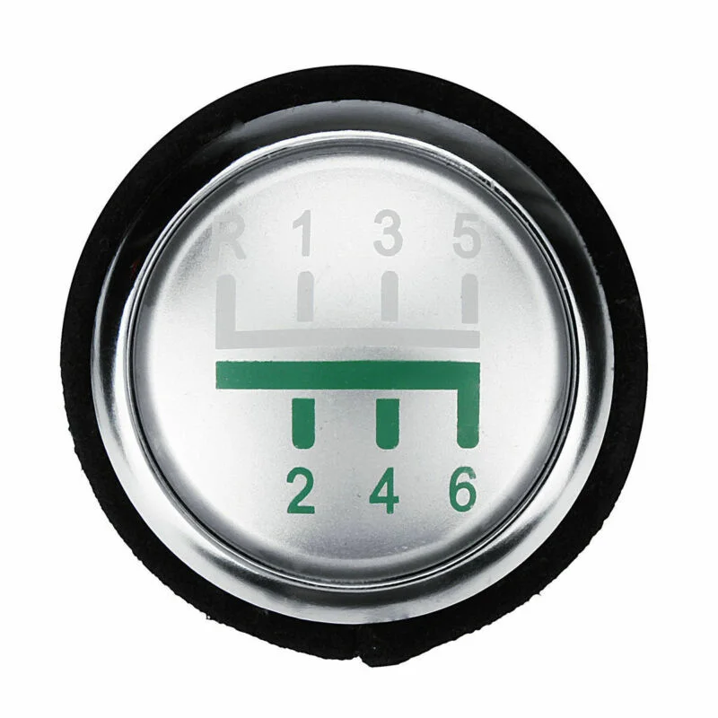 Сменная ручка переключения передач, серебристый+ черный 71,3x42,5x12 мм, 6 скоростей