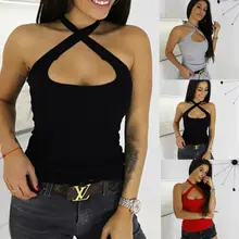 Летняя модная женская майка, сексуальные майки, повседневная майка с открытыми плечами, майка, блузка без рукавов, топы, рубашка, одноцветная