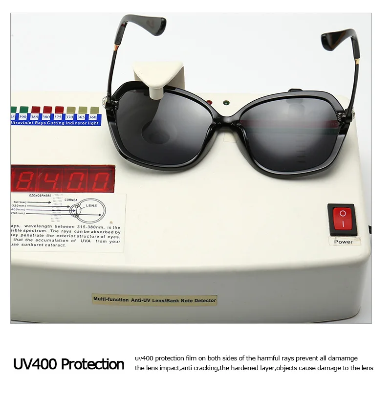 Simple Sunglasses Black Polarized Glasses Women Classic Diamond Craft Vintage Polaroid Lenses UV400 Driving Travel Essential