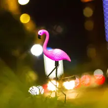 Открытый Солнечный Фламинго в форме лампы IP44 водонепроницаемый светодиодный Белый свет для сада, патио, газона, двора, тропинки, тротуара