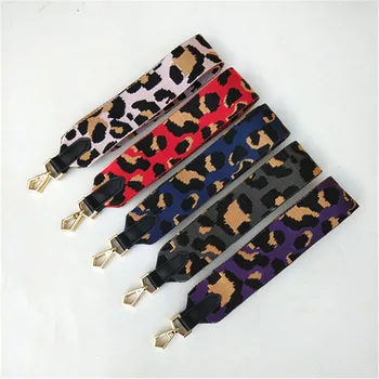 

2020 Women Handbag Strap Leopard Print Wide Shoulder Bag Strap Adjustable Belt For Bags PU Bag Accessories Bag Handles Wholesale