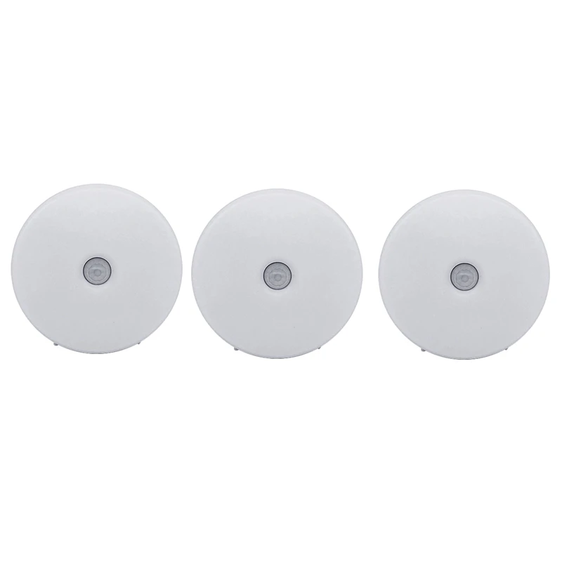 Fashion-3 x Body Motion Sensor Light AAA Battery Led Night Light Closet, Stairs, Basement Hallway Cabinet Luminarias Sensor Nigh