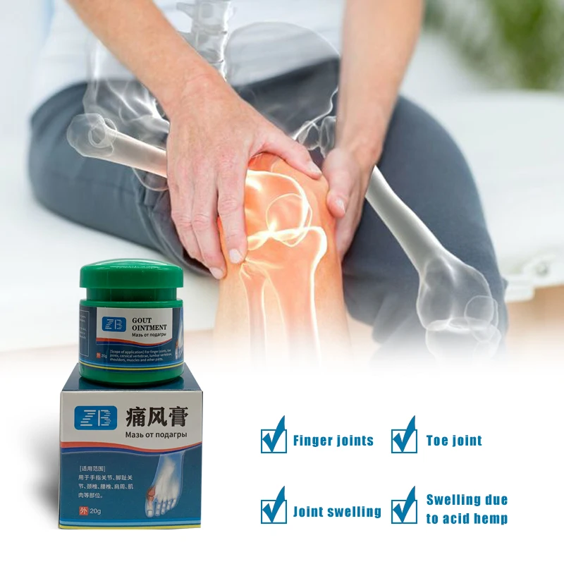 Крем для подагры обезболивающее средство ног и большого пальца лечение вызвание